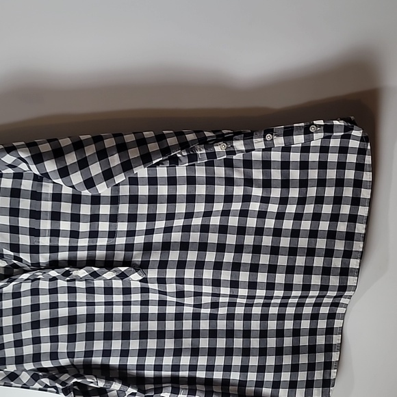 Duplicate listing. Talbots Black & White Plaid/Check Half Button up Top - Picture 5 of 14